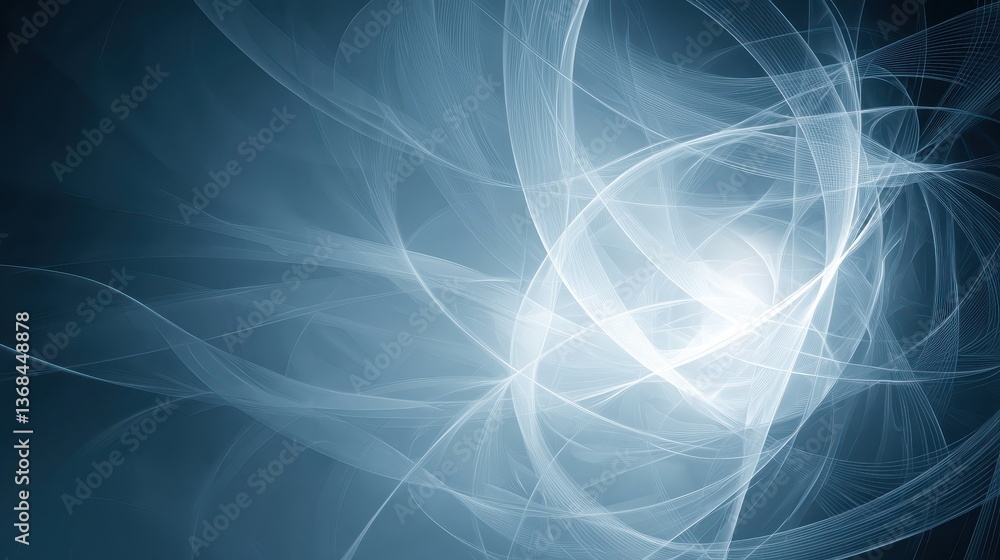 Poster abstract blue and white background design with flowing shapes gradients for websites presentations