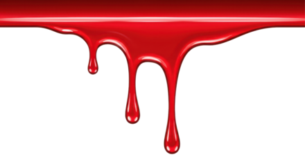Isolated Dripping Red Paint