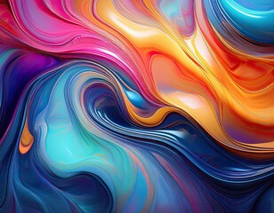 Obraz premium mesmerizing abstract background featuring a liquid marble texture with vibrant color gradients. 