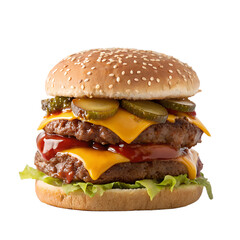 hamburger isolated on transparent background