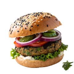 hamburger isolated on transparent background