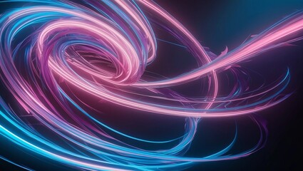 Abstract Neon Light Trails