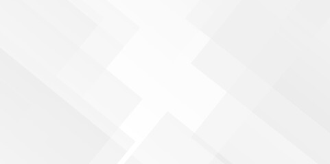 Vector white and gray overlap triangle geometric technology pattern. minimal rectangle arranged white lines transparent web square background layers. overlap web presentation design.	
