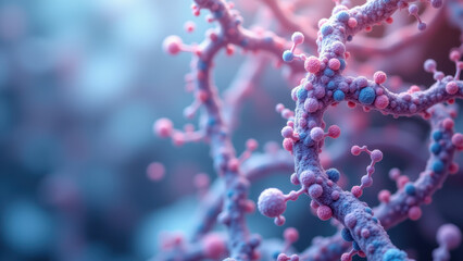 Stunning microscopic view of Nicotinamide Adenine Dinucleotide (NAD+) molecule, symbolizing biological energy production.