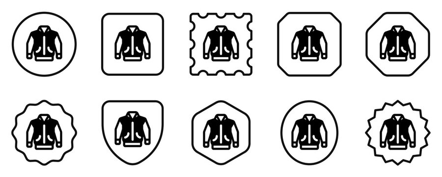 Editable varsity jacket vector icon. Clothing, fashion, apparel. Part of a big icon set family. Perfect for web and app interfaces, presentations, infographics, etc