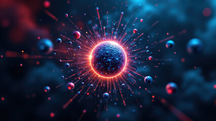 A digital representation of Nicotinamide Adenine Dinucleotide (NAD+) with a glowing atomic structure.