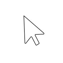 Vector Cursor Arrow icon design on white screen background