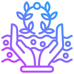 Energy and Natural Resources  Icon Symbol Outline Gradient