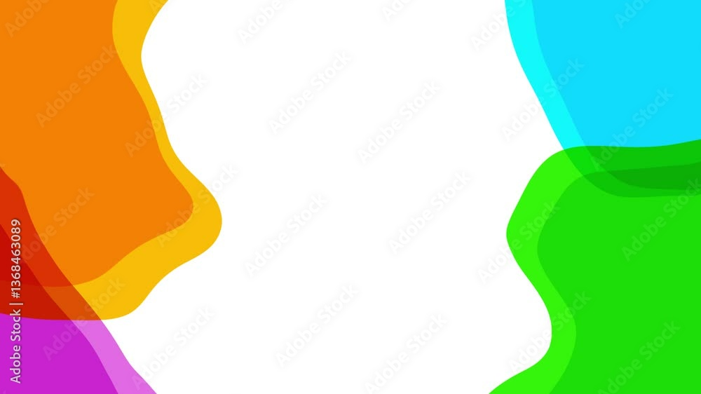 Poster colorful abstract wavy background loop animation vibrant 3d motion graphics with smooth curved shape