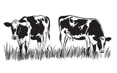 cow on the grass