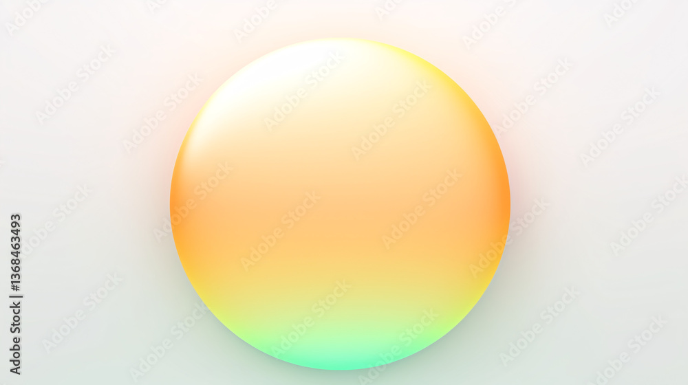Poster A white background with a pastel gradient, featuring a circle with orange and green hues, ideal for high-tech presentations.

