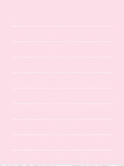 Cute pastel paper note