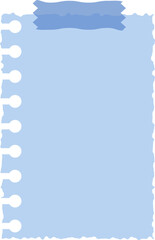 Cute pastel paper note