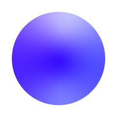 Blue gradient sphere. Smooth color transition. Abstract round shape. Vector illustration.