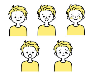 若い男性のイラストセット2_1