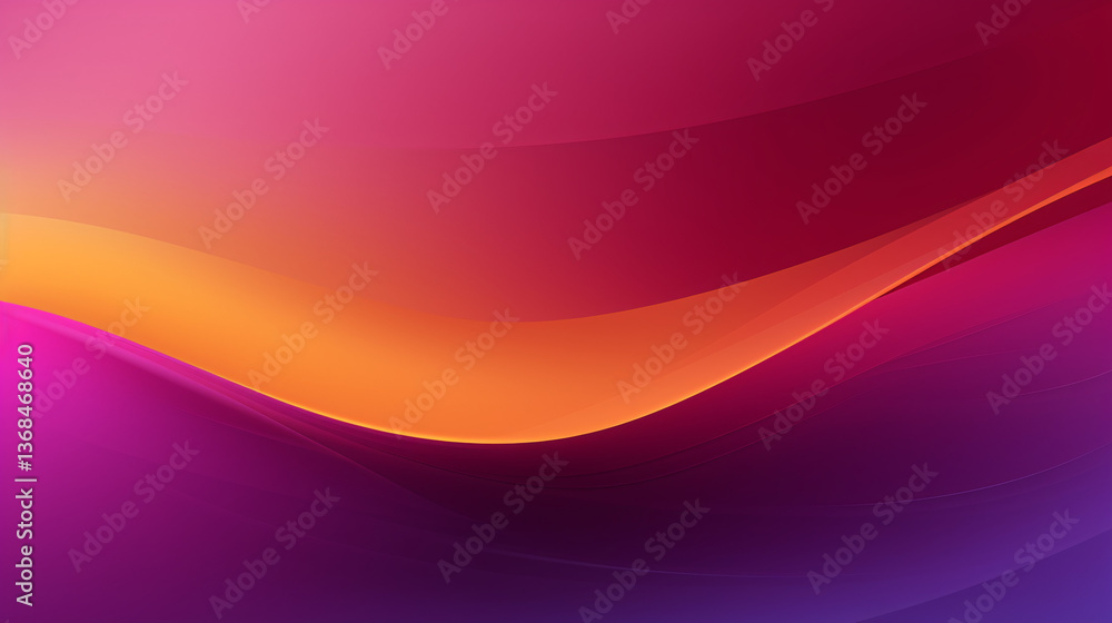 Poster abstract smooth complex gradient background with soft pink, purple, and orange, ideal for web techno