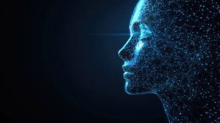 Futuristic Digital Representation of a Human Profile Analyzed Through Artificial Intelligence and Language Models