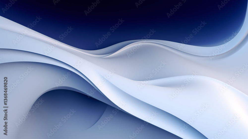 Poster Abstract 3D-rendered white background with soft lighting and shadows, ideal for web technology display banners.