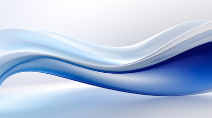 Fototapeta premium A smooth and serene abstract design featuring a white background with a calming blue and white gradient.