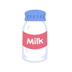 glass bottle of milk