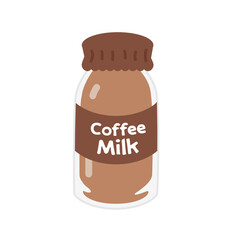 glass bottle of coffee milk
