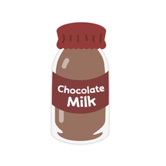 glass bottle of chocolate milk