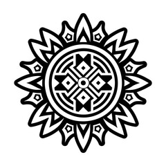 Obraz premium A solid style icon of ancestral pattern symbol