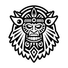 A filled style icon of ancient totem tattoo