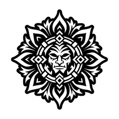 A glyph style icon of cherokee deity symbol