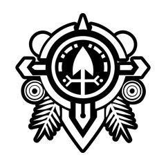 Fototapeta premium A solid style icon of cherokee journey tattoo