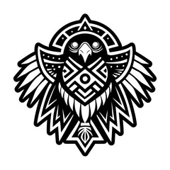 Fototapeta premium A filled style icon of an eagle symbol
