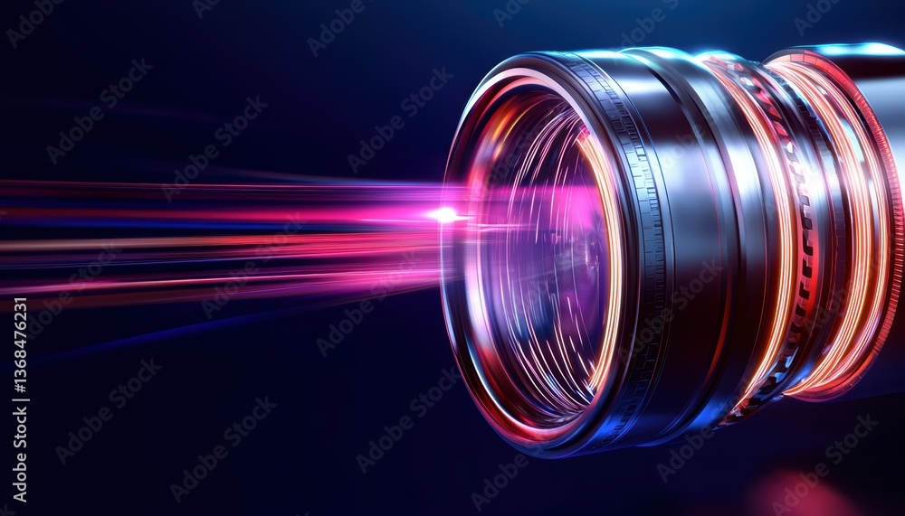 Poster next-generation industrial motor concept with interactive holographic displays, focusing on high-spe