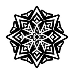 A solid style icon of geometric symbol tattoo