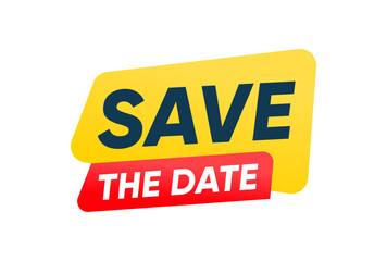 Save the Date Announcement Banner Vector Graphic