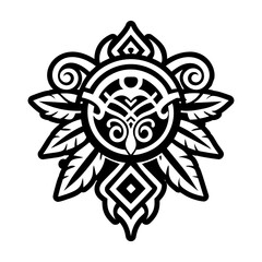 Fototapeta premium A filled style icon of native emblem symbol