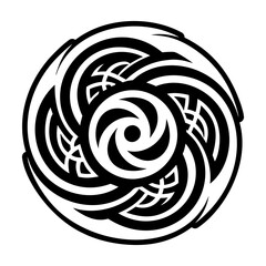 A glyph style icon of twirl symbol