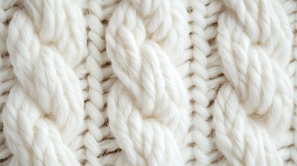 Soft White Knitted Wool Texture Background for Cozy and Warm Designs