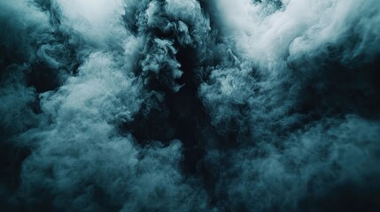 Fototapeta premium Teal smoke plume studio backdrop