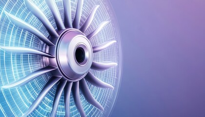 Next-generation industrial motor concept with interactive holographic displays, focusing on high-speed propulsion efficiency and design