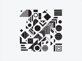 Modern Geometric Shape Silhouette with Clean Lines and Minimalist Abstract Design