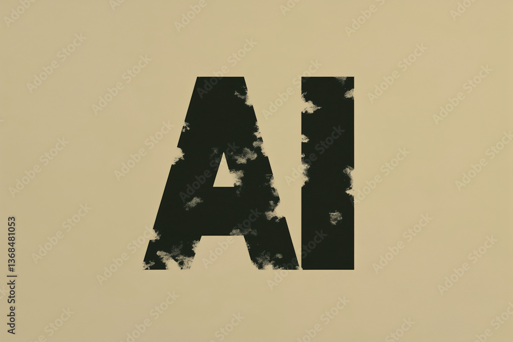 Poster the enigmatic 'ai': a striking, close-up view showcases the stark and raw 