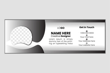 Business email signature design template