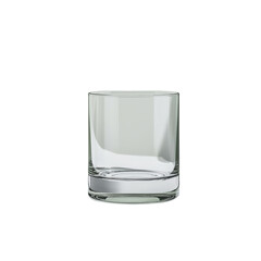 Elegant glass tumbler on a transparent background product photography minimalist style