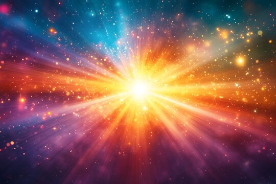 Light funnel with beams of light converging, representing clarity and enlightenment