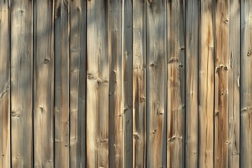 Rustic wooden fence background with weathered texture, aged planks and natural wood grain detail