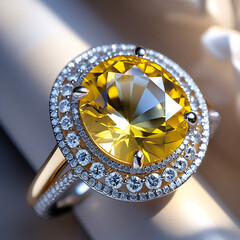 Yellow sapphire ring