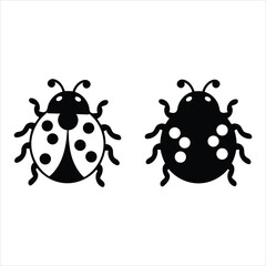Obraz premium Cute ladybug vector illustration on a white background