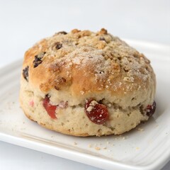 Fat Rascal, Yorkshire’s Fruity Scone-Like Bun, Sweet and Hearty, Traditional British Pastry, Fruity and Spicy Flavor, Classic Yorkshire Treat, Food Photography