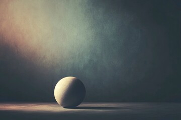 Isolated Sphere on Surface with Soft Light in a Dark Setting