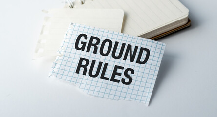 Ground rules are written on a piece of paper